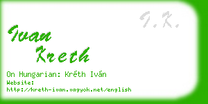 ivan kreth business card